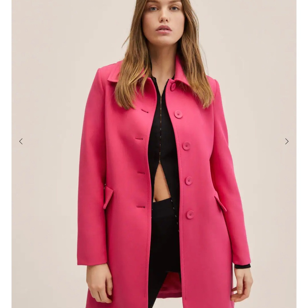 Mango hot pink coat